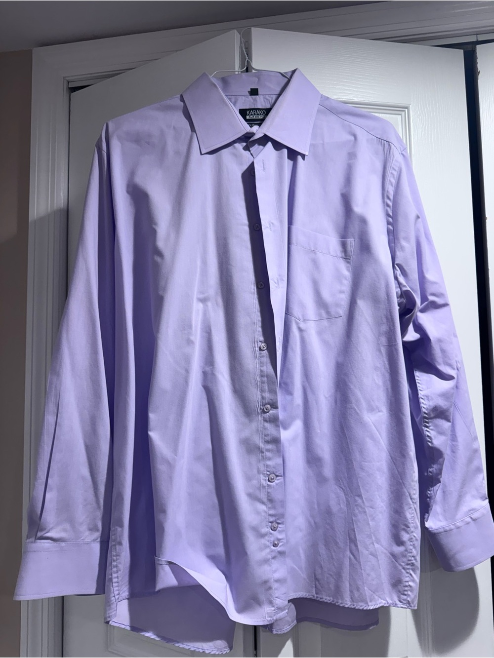 Kasper Men's Lavender Dress Shirt with Point Collar
